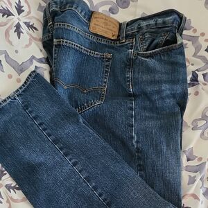 AMERICAN EAGLE OUTFITTERS Men's Straight Jeans - Dark Blue Size 36x32